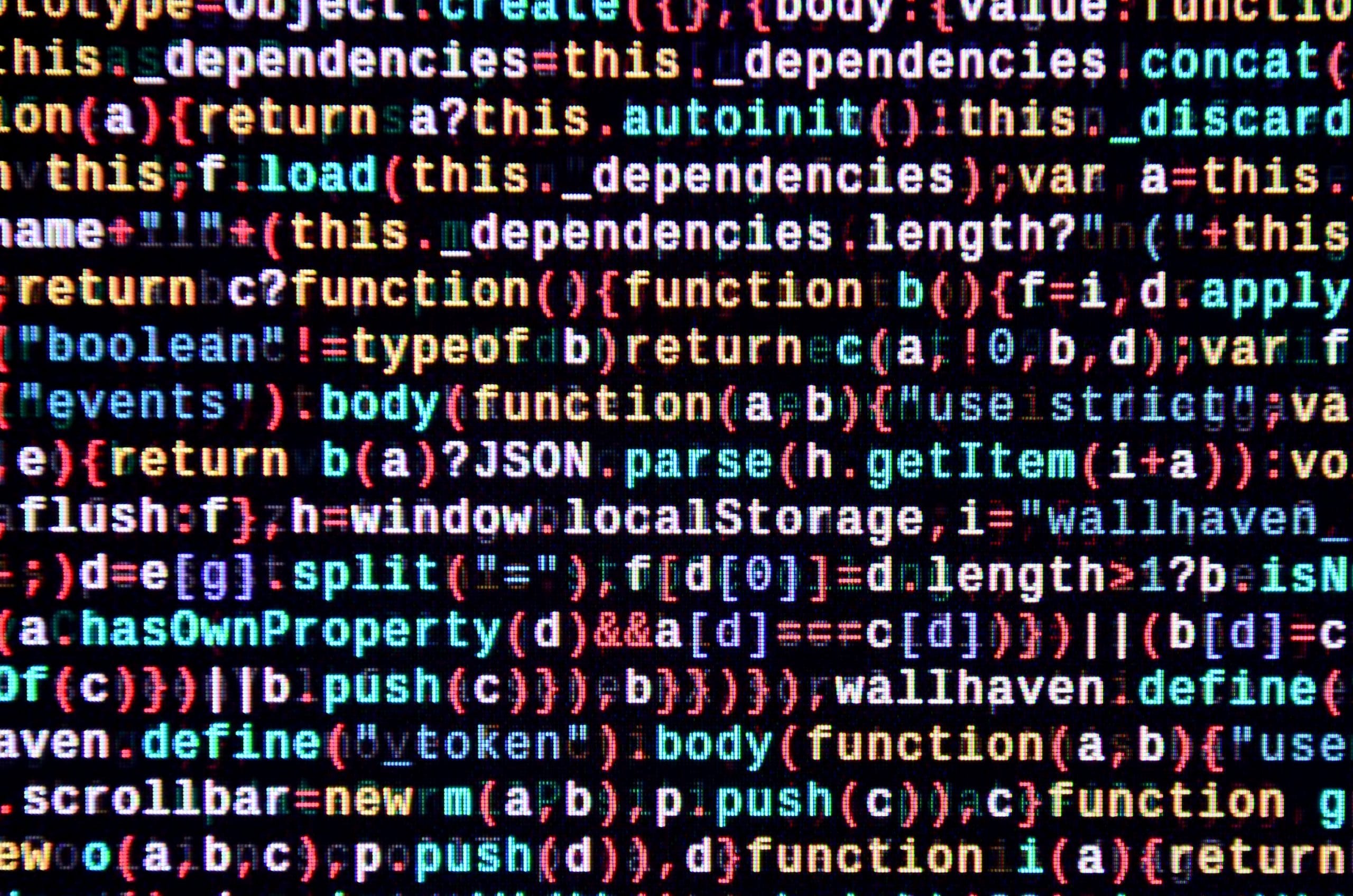 Bilden visar kod i en datorkonsol.