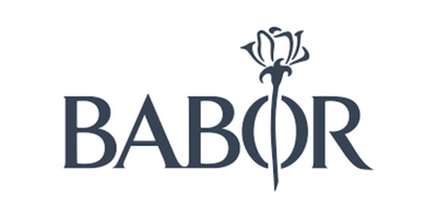 Babor-yrityksen logo ruusulla
