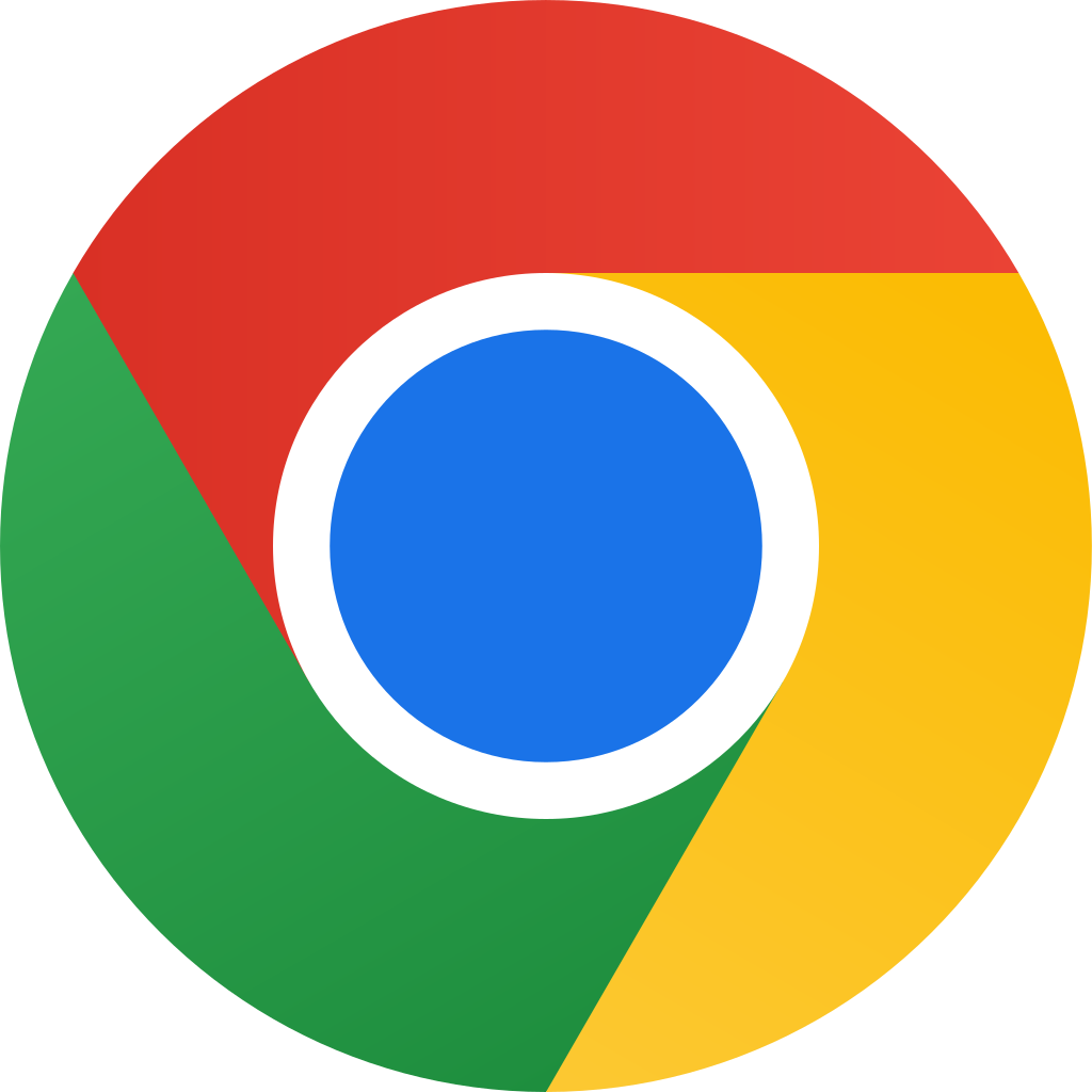 Google Chrome logo, showing an abstract colored circle