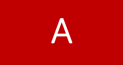 Zeigt A auf roten Hintergrund